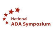 National ADA Symposium logo with trail of stars